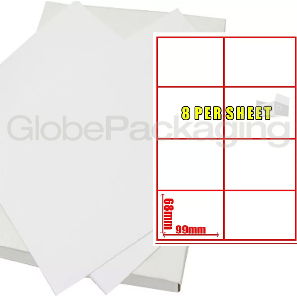 5000 Sheets Of Printer Address Laser Labels 8 Per Sheet